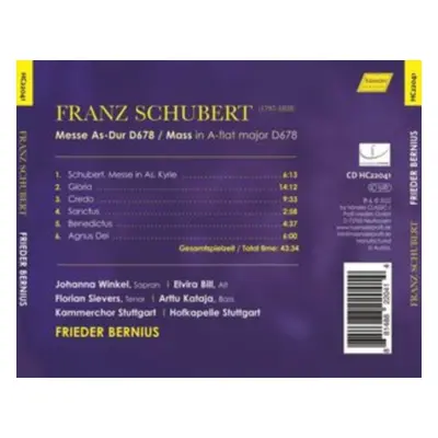 "Franz Schubert: Messe As-Dur D678" ("") (CD / Album)