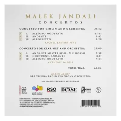 "Malek Jandali: Concertos" ("") (CD / Album)