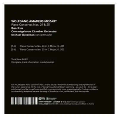 "Wolfgang Amadeus Mozart: Piano Concertos Nos. 24 & 25" ("") (CD / Album)