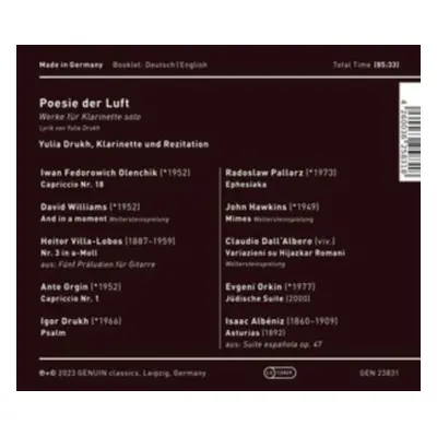 "Yulia Drukh: Poesie Der Luft" ("") (CD / Album)