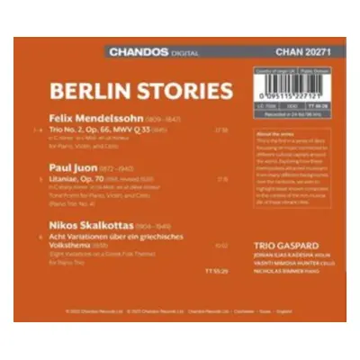 "Mendelssohn/Juon/Skalkottas: Berlin Stories" ("") (CD / Album)