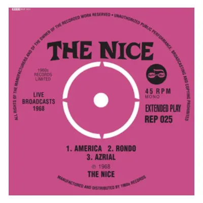 "Live Broadcasts 1968" ("The Nice") (Vinyl / 7" EP)