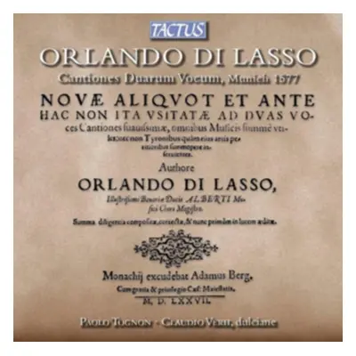 "Orlando Di Lasso: Cantiones Duarum Vocum, Munieh 1577" ("") (CD / Album)