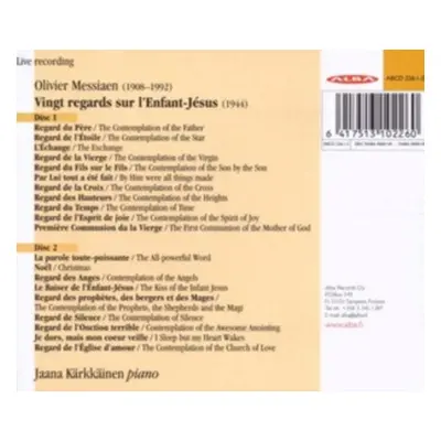 "Olivier Messiaen: Twenty Contemplations" ("") (CD / Album)