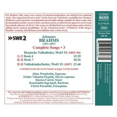 "Brahms: Complete Songs" ("") (CD / Album)