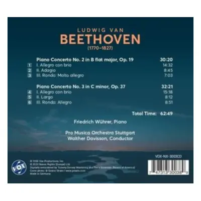 "Ludwig Van Beethoven: Piano Concerto No. 2 in B-flat Major..." ("") (CD / Album)