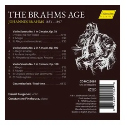 "The Brahms Age" ("") (CD / Album)