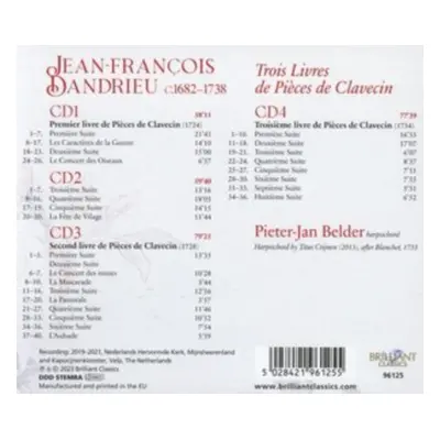 "Dandrieu: Trois Livres De Pices De Clavecin" ("") (CD / Box Set)