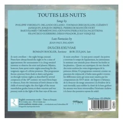 "Toutes Les Nuits" ("") (CD / Album Digipak)