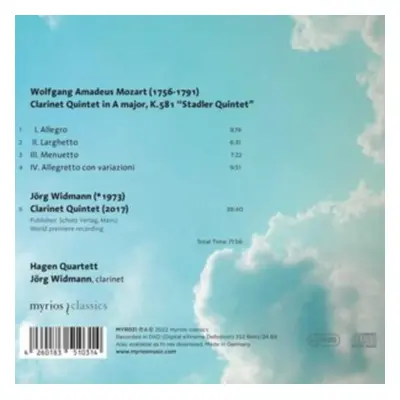 "Mozart & Widmann: Clarinet Quintets" ("") (CD / Album)