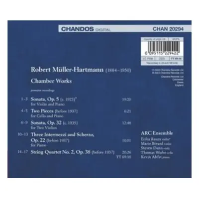 "Chamber Works By Robert Mller-Hartmann" ("") (CD / Album)