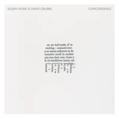 "Concordance" ("Susan Howe & David Grubbs") (Vinyl / 12" Album)