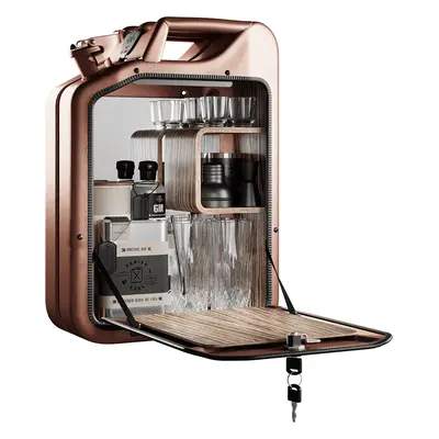 Minibar / kanistr - Bar Cabinet, Copper, 6 variant - Danish Fuel Variáns: Zebrano