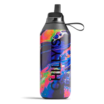 Termoszpalack Chilly's Bottles – Dreamscape, Neon Galaxy 500 ml, Series 2 Flip Edition