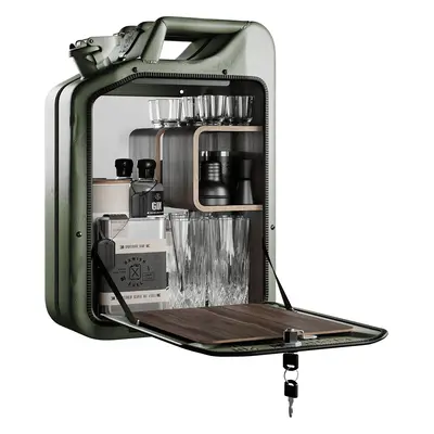 Minibar / kanistr - Bar Cabinet, Army Green, 6 variant - Danish Fuel Variáns: Walnut