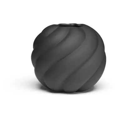 Twist Ball váza, 12 cm, fekete - COOEE