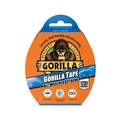 Gorilla Tape All Weather Extreme Fekete Extrém Erős Hőálló Ragasztószalag 11m x 48mm