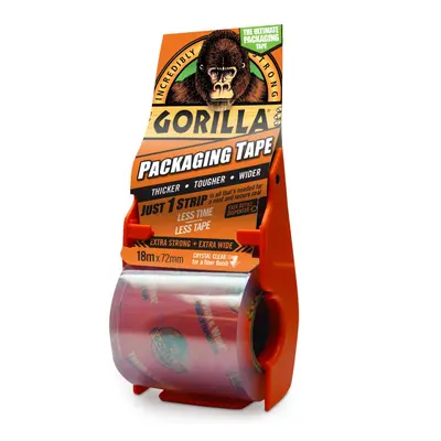 Gorilla Packaging Tape Csomagolószalag Adagolóval 18m x 72mm Extra Erős