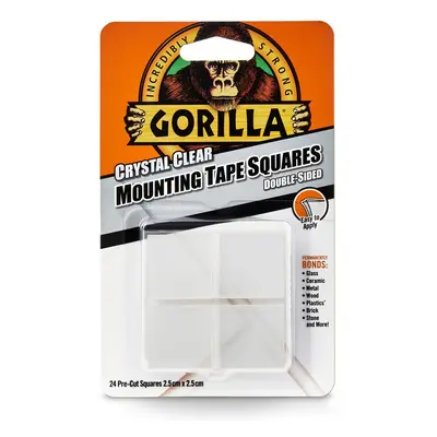 Gorilla Mounting Clear Tape Squares Kristálytiszta Kétoldalas Ragasztószalag 2,5cm-es négyzetek 