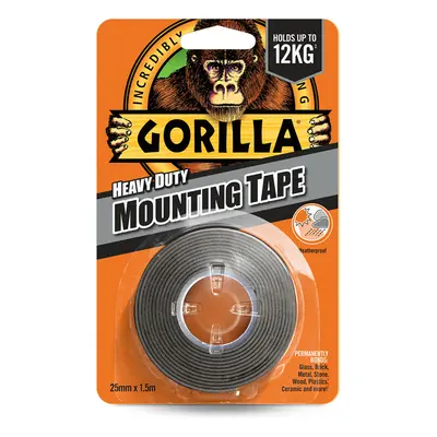 Gorilla Heavy Duty Mounting Black Tape Fekete Kétoldalas Ragasztószalag Kültérre is 2,54cm x 1,5