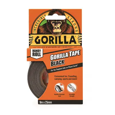 Gorilla Tape Handy Roll 9,14m x 25mm Fekete Extra Erős Ragasztószalag