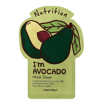 TONYMOLY I Am Avocado Mask Sheet tápláló gézmaszk hidratáló hatással