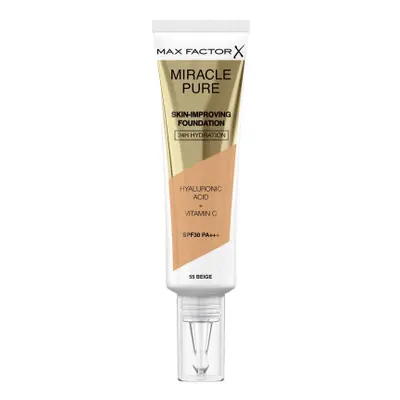 Max Factor Miracle Pure Skin Improving Alapozó - 55 Beige