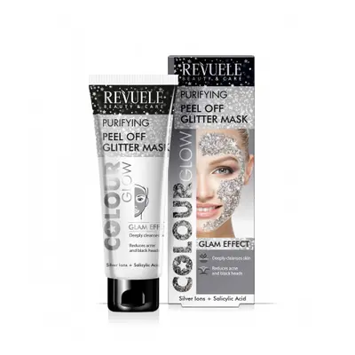 Revuele Purifying Peel-off Glitter Mask - Color Glow lehúzható csillám maszk - Silver