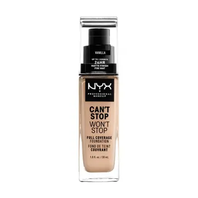 NYX Professional Makeup Can't Stop Won't Stop Full Coverage Foundation teljes fedésű alapozó - V