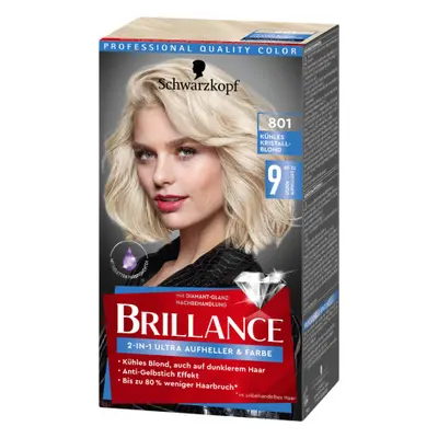 Schwarzkopf Brillance hajfesték - 2in1 Lighter & Color - 801 Diamond Blond