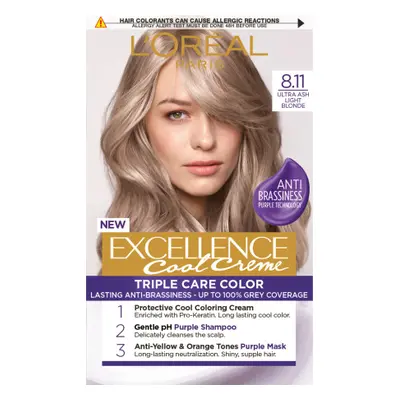 L’Oréal Paris EXCELLENCE Cool Cremes hajfesték - 8.11 Ultra Ash Light Blonde