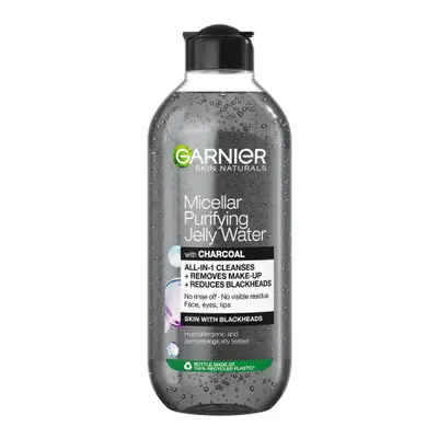 Garnier Micellar Cleansing Jelly Water With Charcoal tisztító micellás víz géles textúrájú