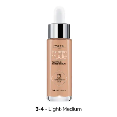 L’Oréal Paris színezett szérum True Match Nude Plumping Tinted Serum - 3-4 Light/Medium