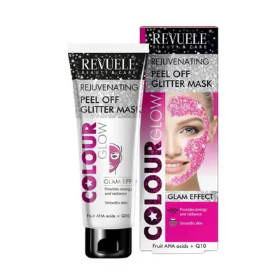 Revuele Regenerating Peel-off Glitter Mask - Lehúzható Pink Glitter Maszk Color Glow - Pink