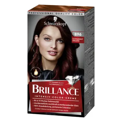 Schwarzkopf Brillance hajfesték - Intensive Color Cream - 896 Black Red Lace