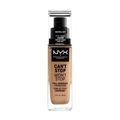 NYX Professional Makeup Can't Stop Won't Stop Full Coverage Foundation teljes fedésű alapozó - N