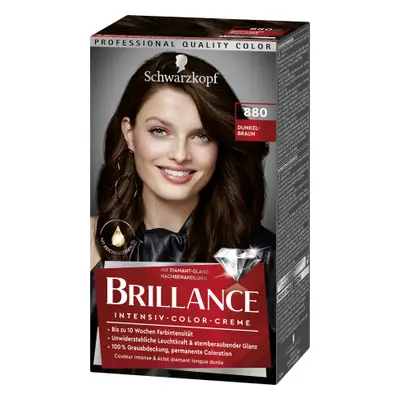 Schwarzkopf Brillance hajfesték - Intensive Color Cream - 880 Dark Brown