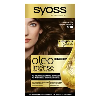 Syoss-tartós olajfesték- Oleo Intense Permanent Oil Color - 4-18 Mokka Brown