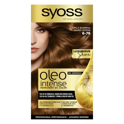 Syoss -tartós olajfesték-Oleo Intense Permanent Oil Color - 6-76 Warm Copper