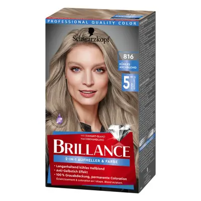 Schwarzkopf Brillance hajfesték - 2in1 Lighter & Color - 816 Ash Blond