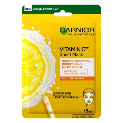 Garnier Skin Naturals Tissue Mask With Vitamin C fátyolmaszk