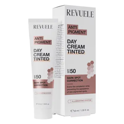 Revuele -színezett nappali krém- Anti Pigment Tinted Day Cream SPF50