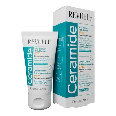 Revuele Ceramide Anti-Blemish Daily Cream SPF50 hidratáló krém fényvédővel pattanásos bőrre