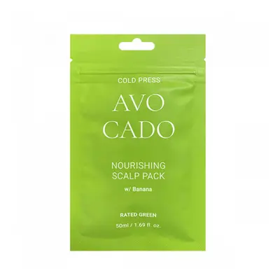 Rated Green Cold Press Avocado Nourishing Scalp Pack tápláló fejbőr- és hajpakolás avokádóval (5