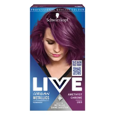 Schwarzkopf hajfesték - Live Urban Metallics - U69 Amethyst Chrome