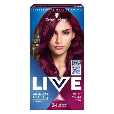 Schwarzkopf hajfesték - Live Colour + Lift - L76 Ultra Violet