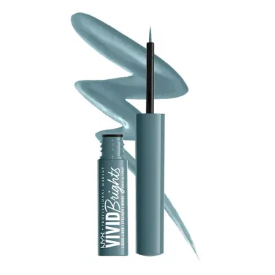 NYX Professional Makeup Vivid Brights Colored Liquid Eyeliner - Cyan Simp (VBLL01) - folyékony t