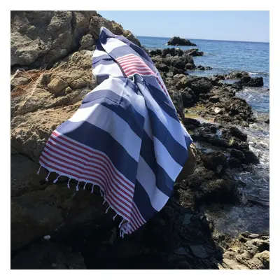 Sultan Fouta (strand törölköző) Piros kék fehér