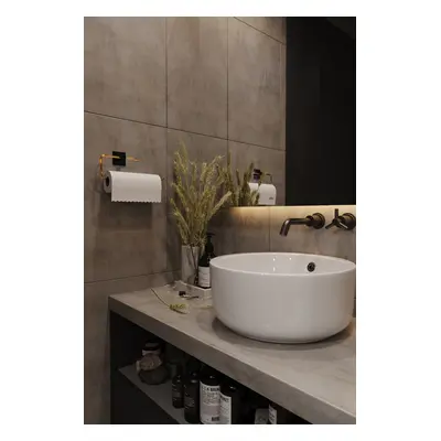 Kağıt Havluluk, Banyo Askısı Papírtörlő tartó 25x5x8 Arany