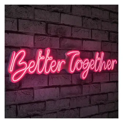 Better Together - Pink Dekoratív műanyag LED világítás 84x2x16 Rózsaszín